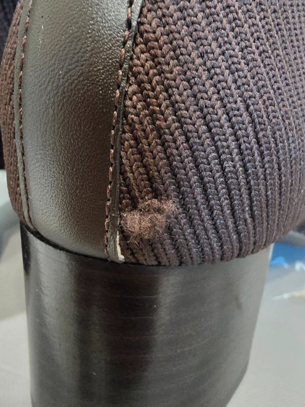 Everlane Glove Boot Dark Brown Stretch Knit Women's Size 7 NEW Comfort *NOTES - Picture 5 of 10